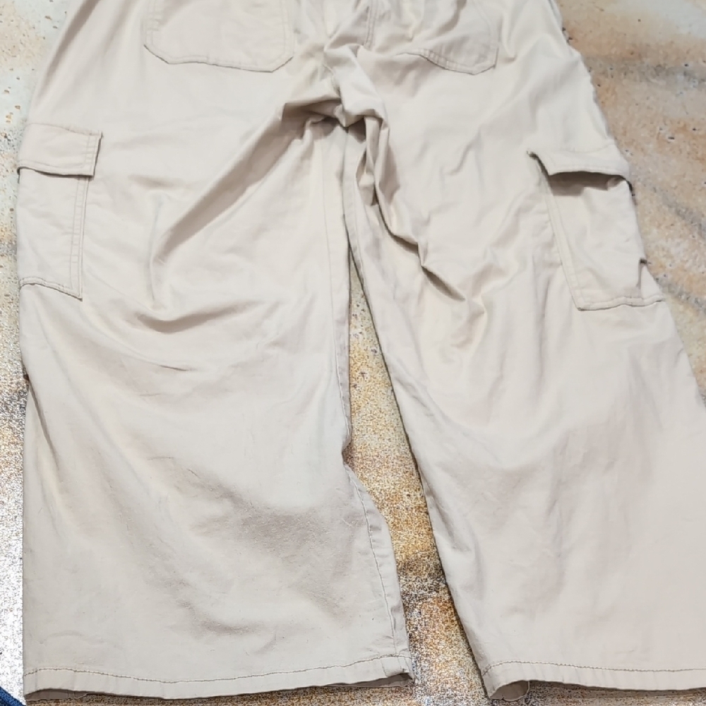Sanctuary | Lightweight Cotton Stretch Light Tan Cargo Pants Size XXL - Picture 11 of 12
